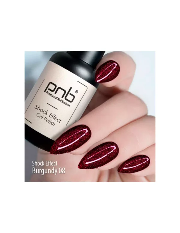 PNB Esmalte semipermanente Shock Effect - 08 Burgundy - 8ml - Imagen 2