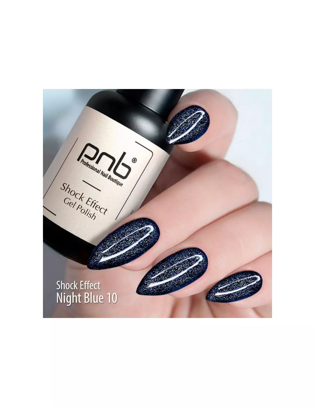 PNB Esmalte semipermanente Shock Effect - 10 Night Blue - 8ml - Imagen 2
