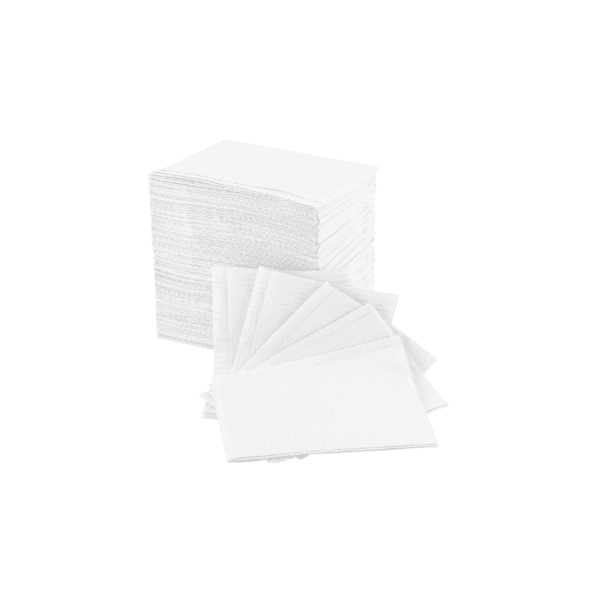 Servilleta desechable 50 unidades doble capa Blanca (baberola)