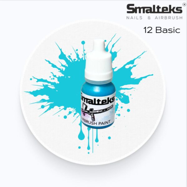 Pintura BASIC 12 Turquesa Aerógrafo Smalteks 10ml