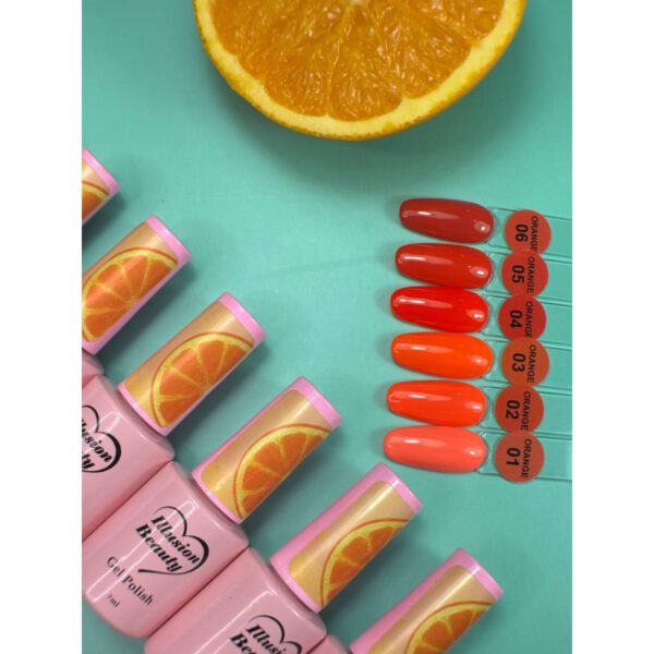 ESMALTE SEMIPERMANENTE NARANJA 02 - ILLUSION BEAUTY 7ML - Imagen 3