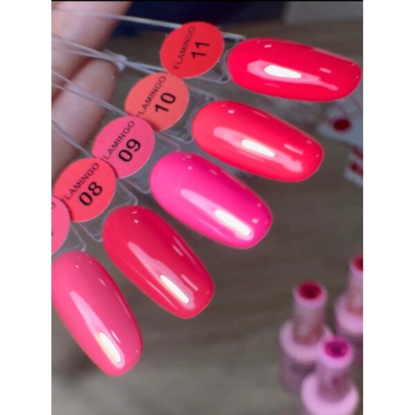 ESMALTE SEMIPERMANENTE ROSA 06 FLAMINGO ILLUSION BEAUTY 7ML - Imagen 5