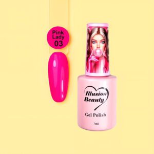 ESMALTE SEMIPERMANENTE ROSA 03 PINK LADY - ILLUSION BEAUTY 7ML