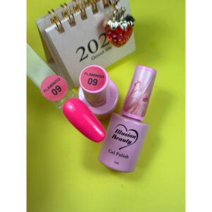 ESMALTE SEMIPERMANENTE ROSA 09 FLAMINGO ILLUSION BEAUTY 7ML