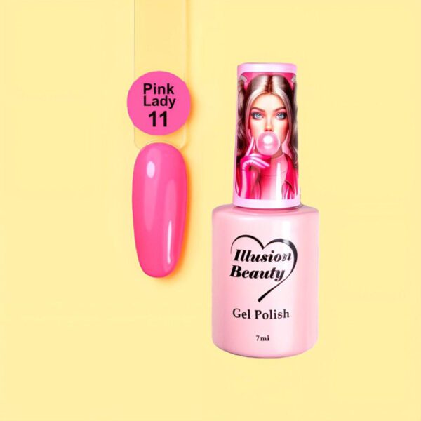 ESMALTE SEMIPERMANENTE ROSA 11 PINK LADY - ILLUSION BEAUTY 7ML