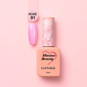 ESMALTE SEMIPERMANENTE ROSÉ 01 - ILLUSION BEAUTY 10 ML COLECCIÓN ROSÉ