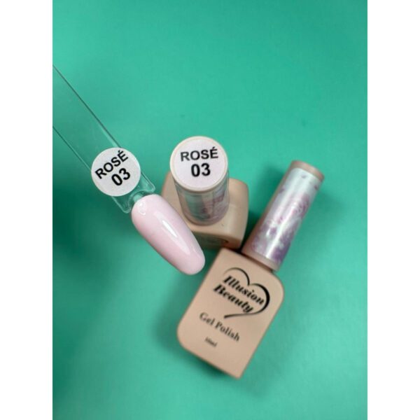 ESMALTE SEMIPERMANENTE ROSÉ 03 - ILLUSION BEAUTY 10 ML COLECCIÓN ROSÉ - Imagen 3