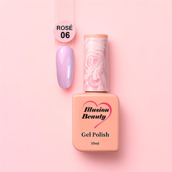 ESMALTE SEMIPERMANENTE ROSÉ 06 - ILLUSION BEAUTY 10 ML COLECCIÓN ROSÉ