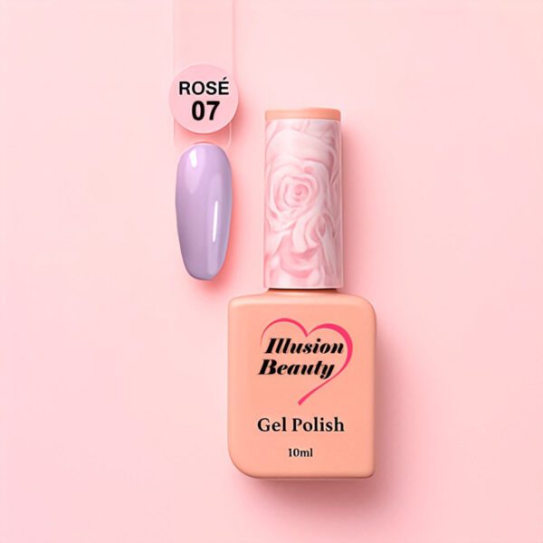 ESMALTE SEMIPERMANENTE ROSÉ 07- ILLUSION BEAUTY 10 ML COLECCIÓN ROSÉ