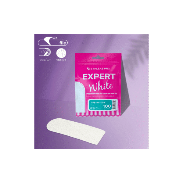 Lima media luna desechable blanda, para base metálica Pedicura Exclusive Staleks Pro DFE-10-100w