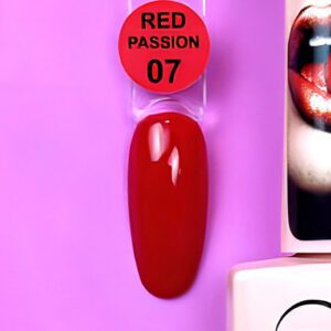 PASSION RED - 7 - Illusion Beauty Nails – 10ml (colección rojos)