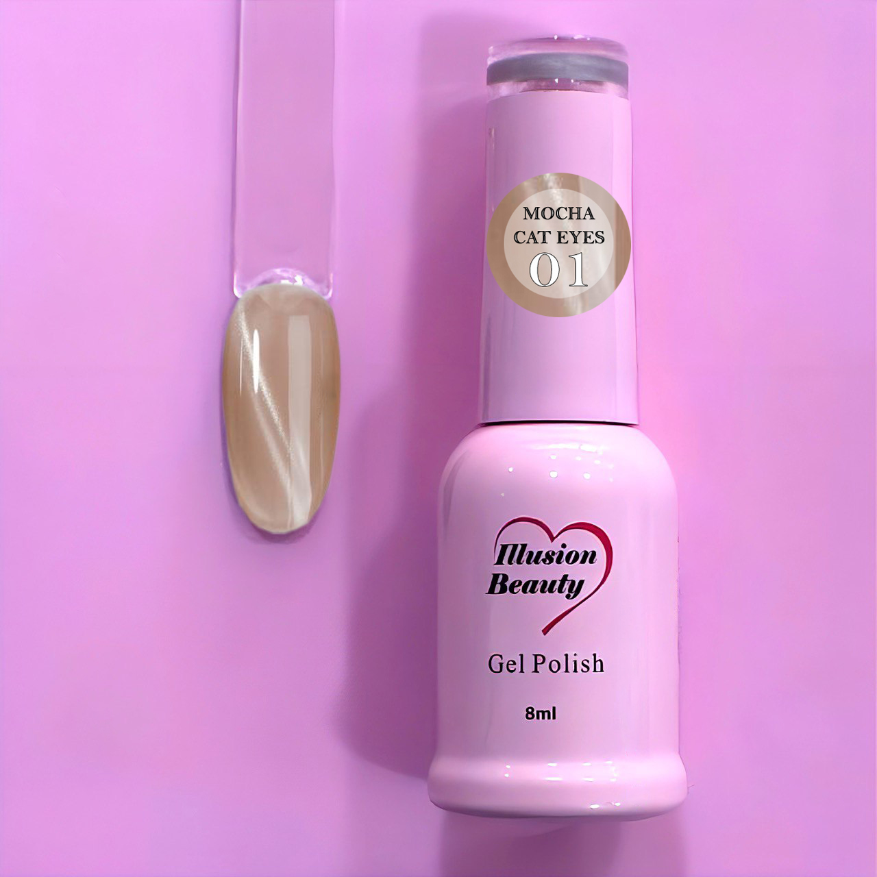 Esmalte Semipermanente Mocha Cat Eyes 01 – Illusion Beauty | 8 ml