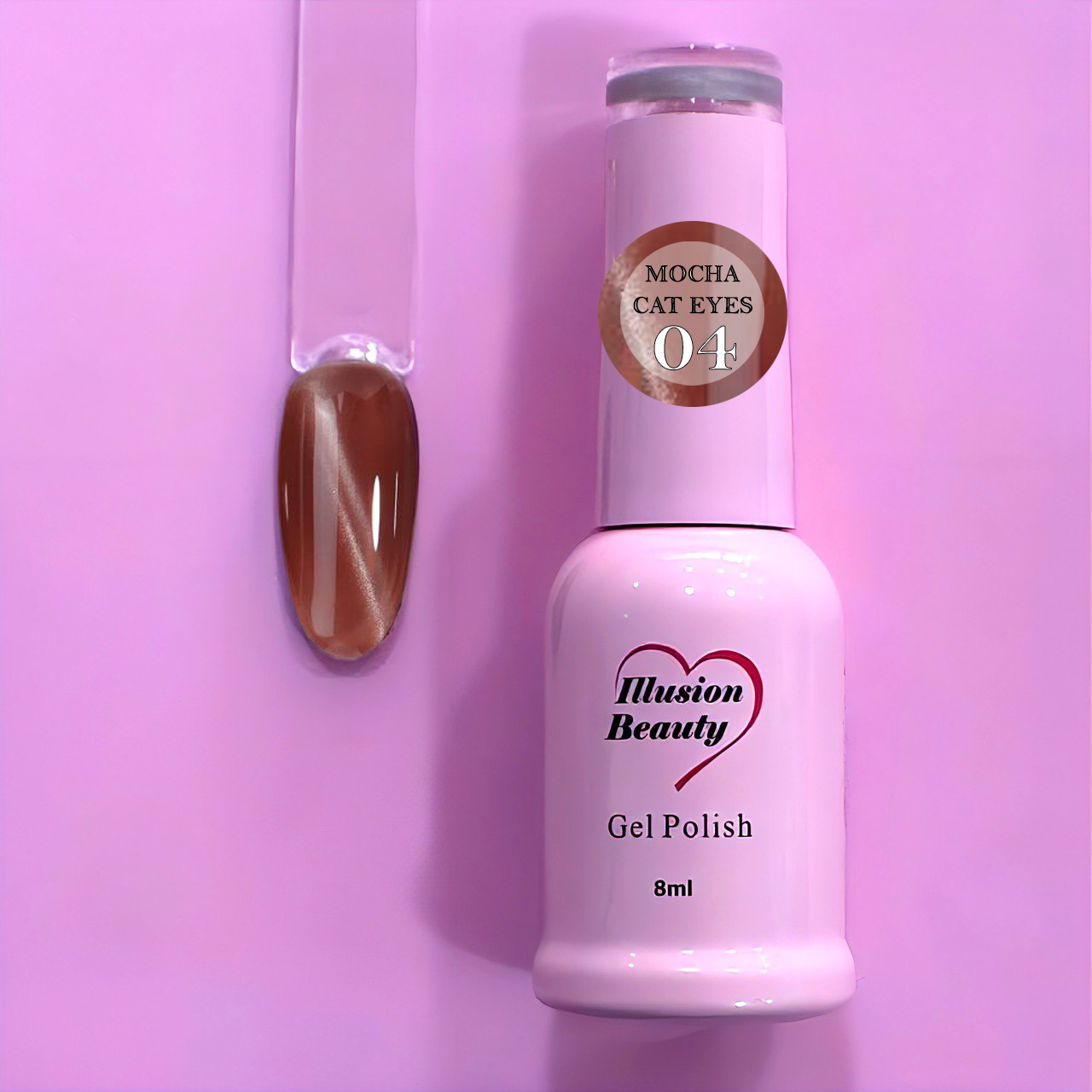 Esmalte Semipermanente Mocha Cat Eyes 04 – Illusion Beauty | 8 ml