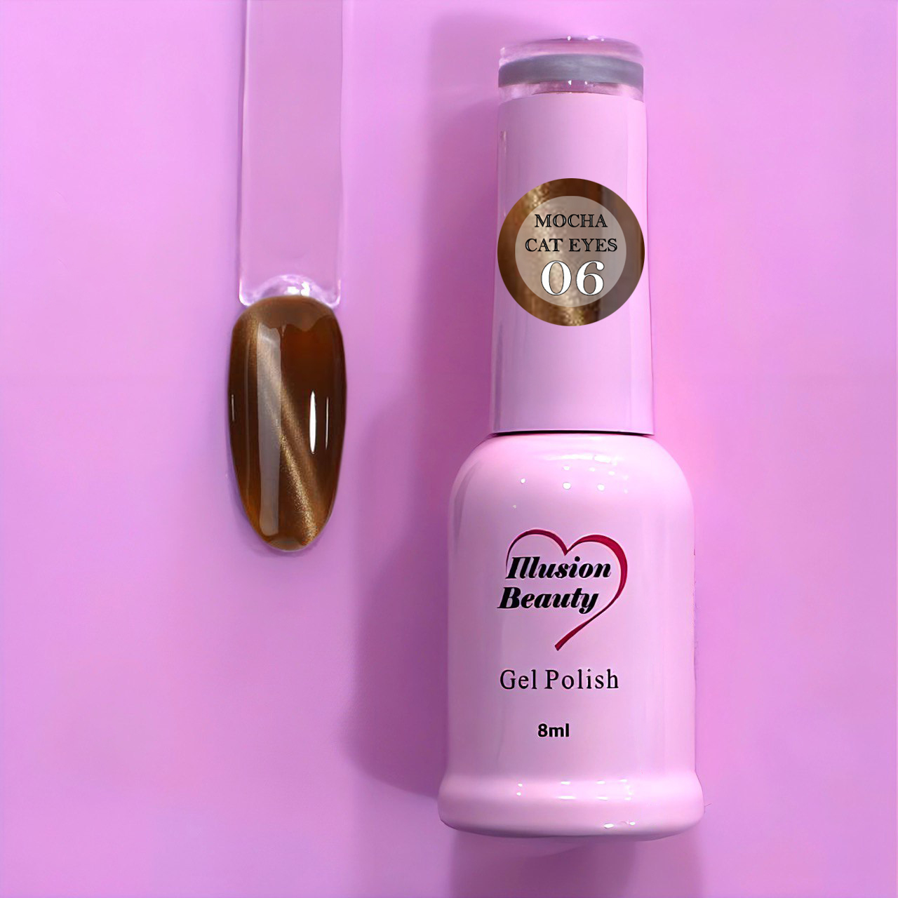 Esmalte Semipermanente Mocha Cat Eyes 06 – Illusion Beauty | 8 ml