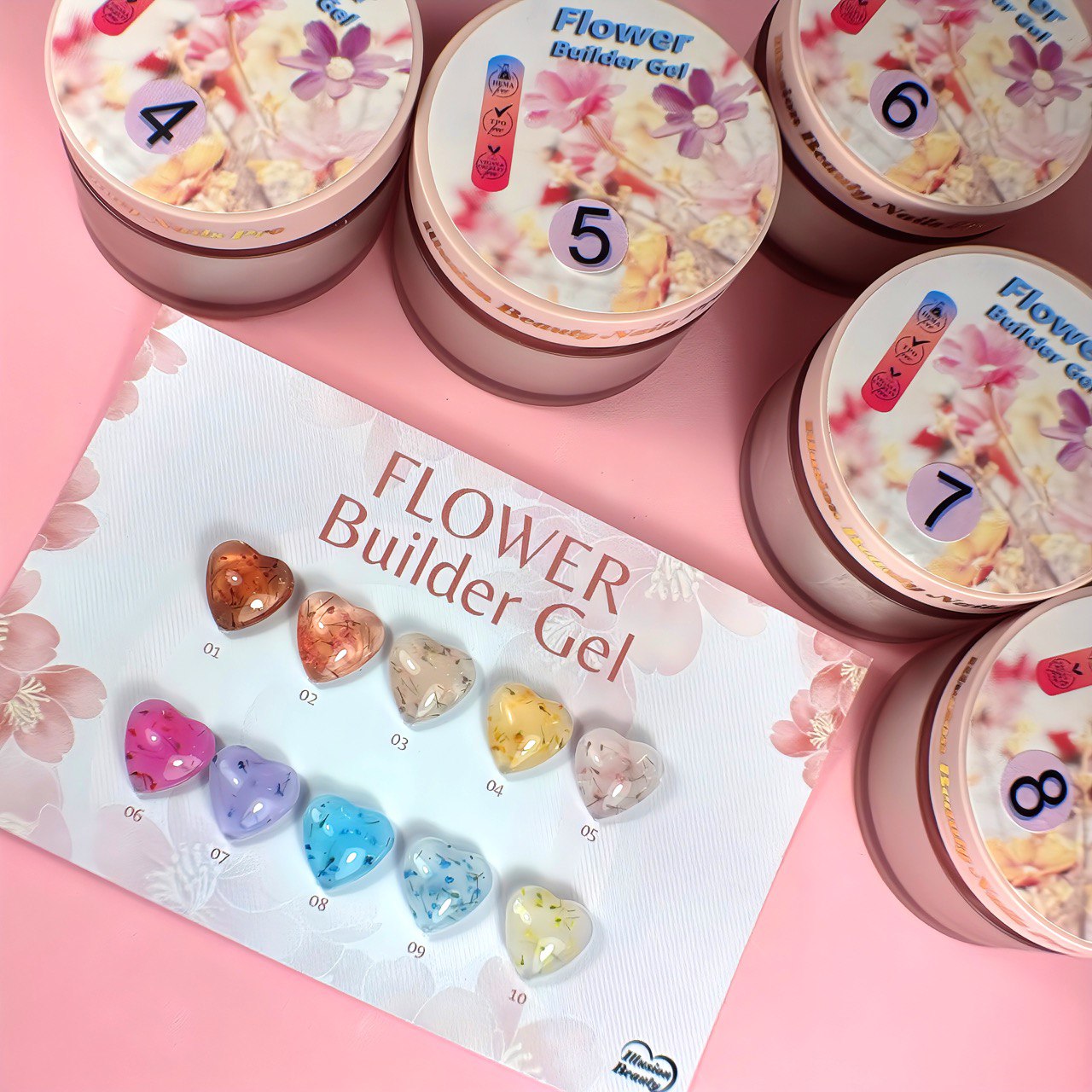 Flower Builder Gel N 5 – 30gr Illusion Beauty - Gel con flores - Imagen 4